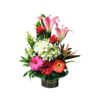 Arreglo Tropical Premium con Lirios, Hortensia y Gerberas