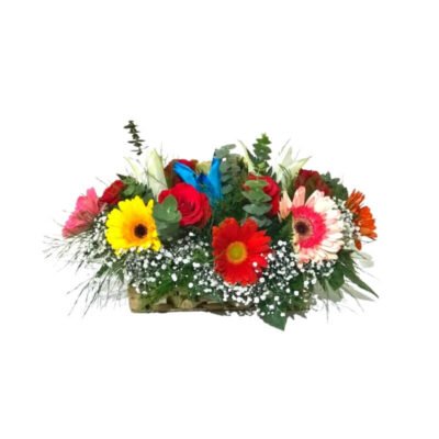 Arreglo Alargado de Gerberas y Lirios Primavera
